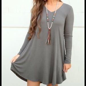 Z Supply Long sleeve Breezy Dress (Olive Green)